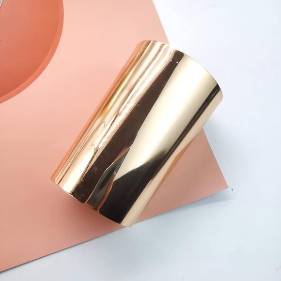 Set of 2-8 Gold Wide Cuff Bangle Bracelets for Women Adjustable Metal Jewelry - Picture 7 of 7